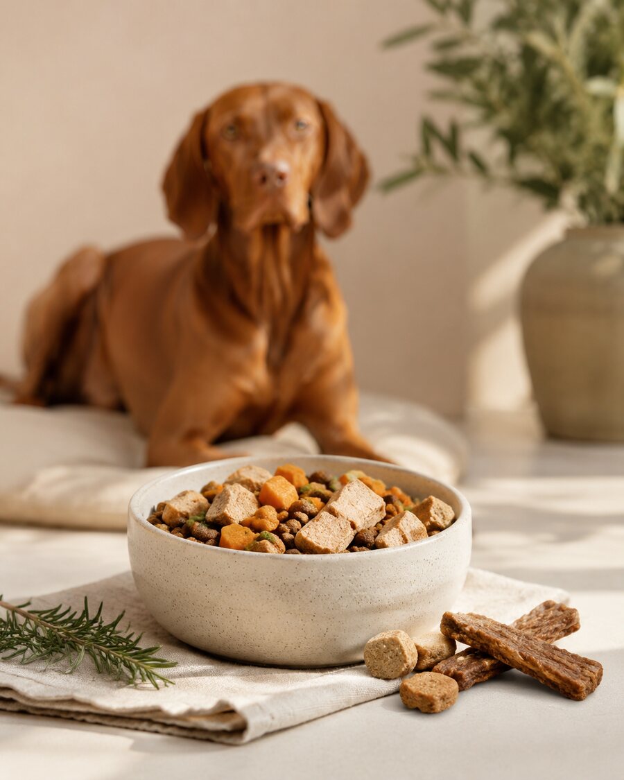 Nutritious dog food and healthy treats