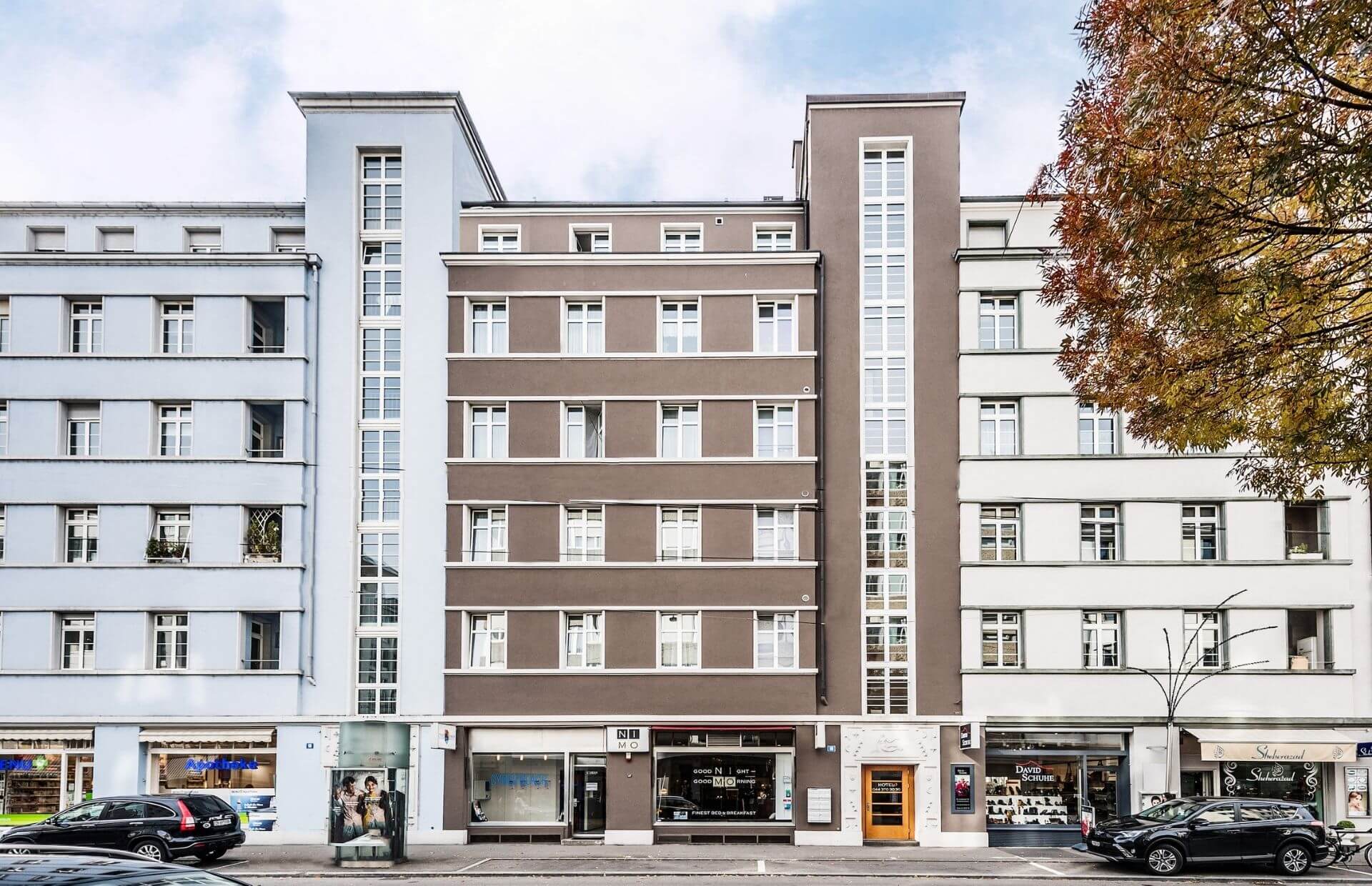 Fassade des Boutique Hotels NI-MO Zürich