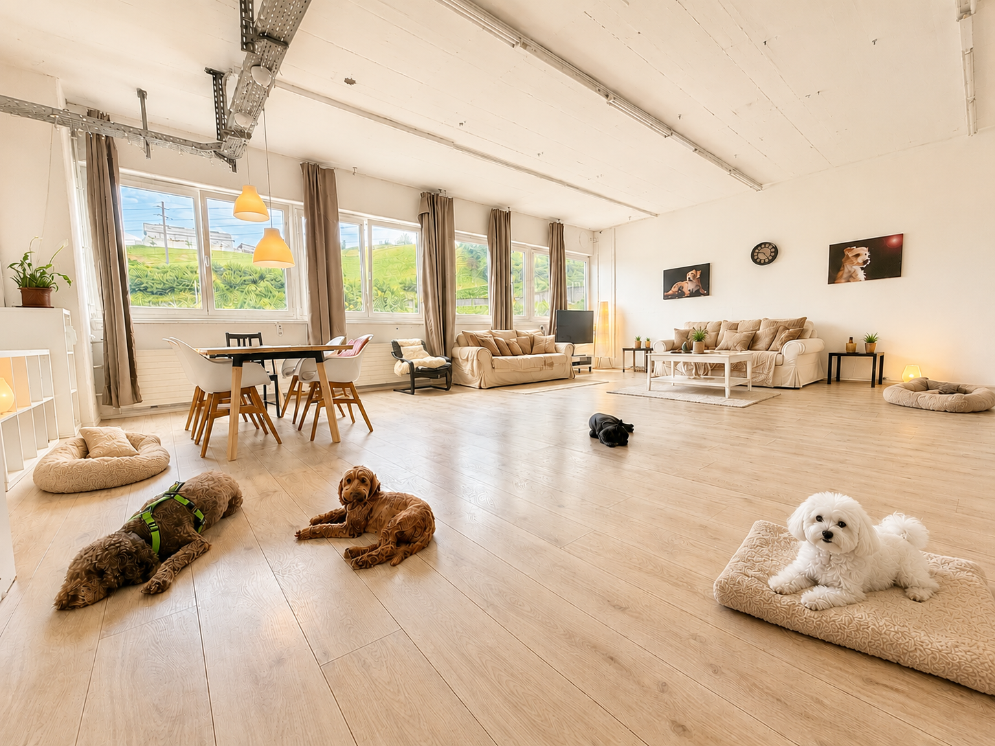 Illustrative Darstellung des Loft-Innenbereichs