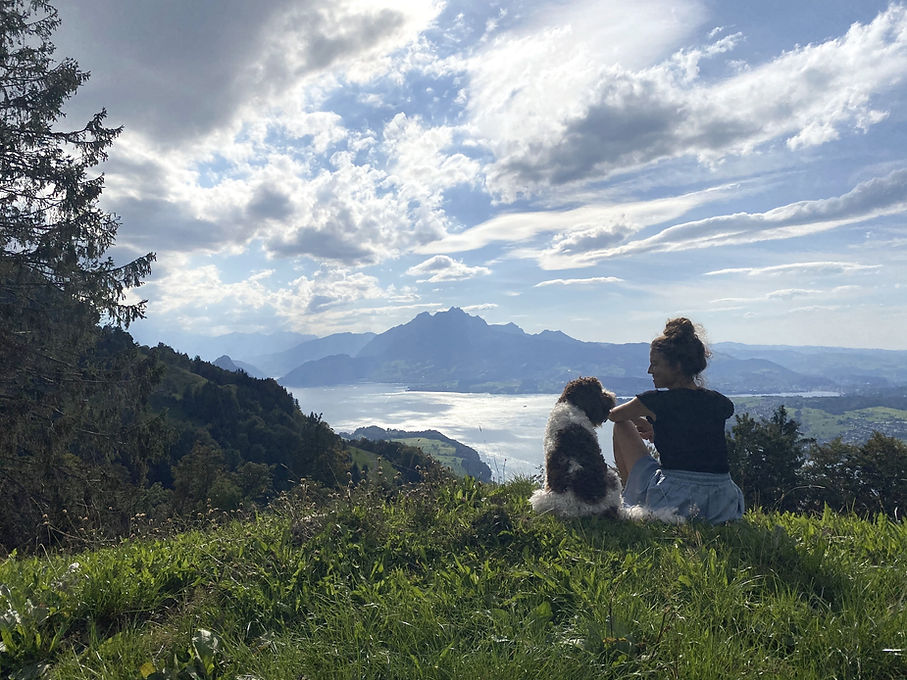 Jill mit Jamie auf der Rigi