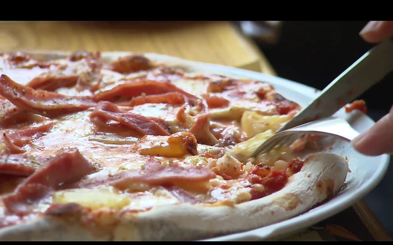 Pizza in der Pizzeria Choucas